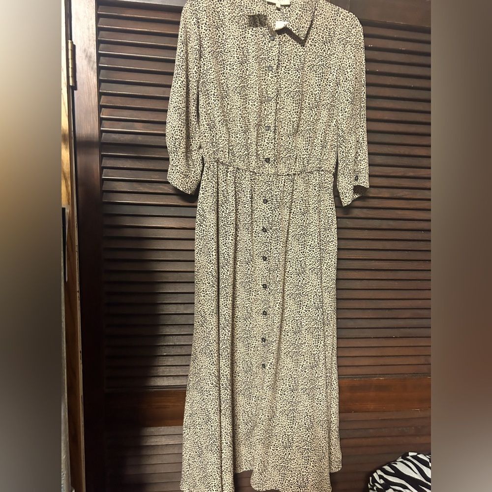 🛍️ Melloday ladies Size L Black/Tan Dress